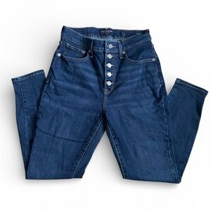 Lucky Brand high waisted button fly Blue Denim skinny Jeans size 29